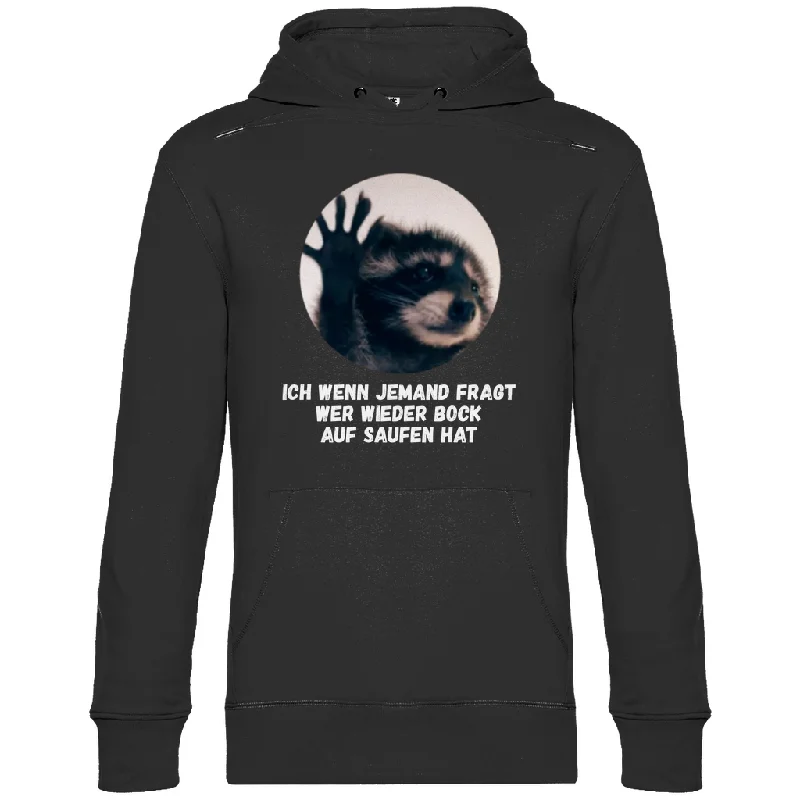 Premium Hoodie "Waschbär Saufi"