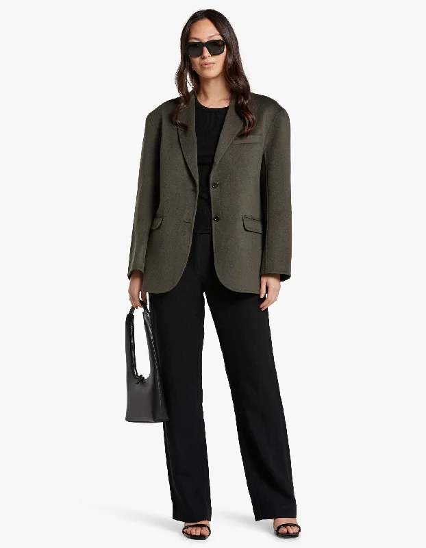 Quinn Blazer - Olive Cashmere Blend