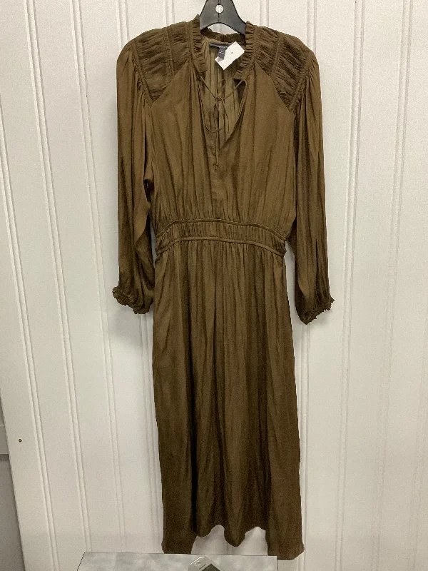 Dress Casual Maxi By Clothes Mentor In Bronze, Size: M