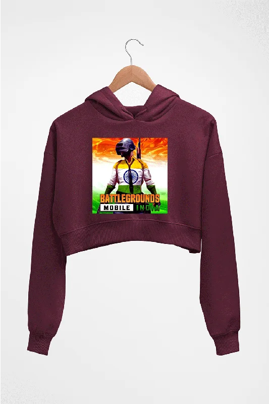 Battlegrounds Mobile India (BGMI) Crop HOODIE FOR WOMEN