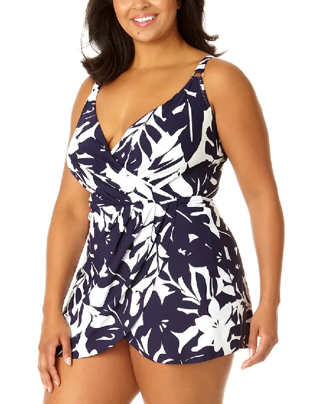 Anne Cole Surplice Maillot Swim Dress