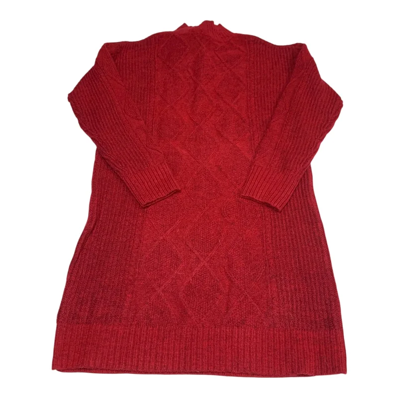 Dress Sweater By Loft In Red, Size: S