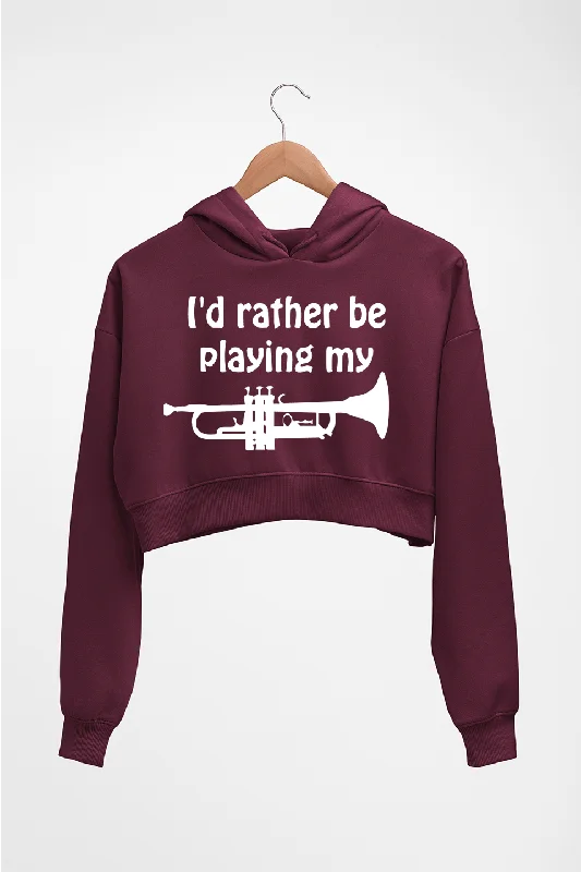 Trumpet Love Crop HOODIE FOR WOMEN