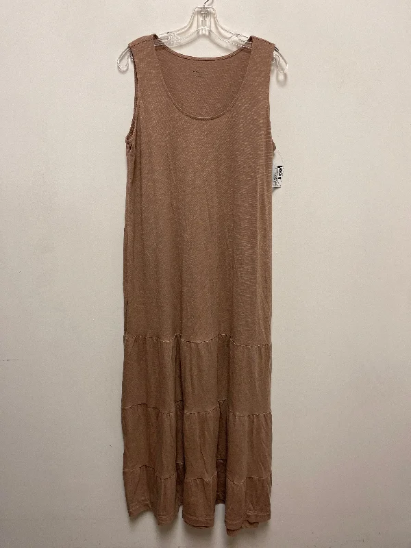 Dress Casual Maxi By Clothes Mentor In Brown, Size: Xl