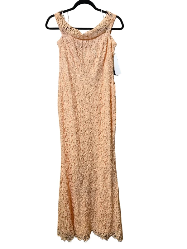 Dress Party Long By Lulus In Peach, Size: M