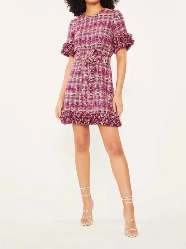 Boxweave Easton Dress In Pink Candy Multi