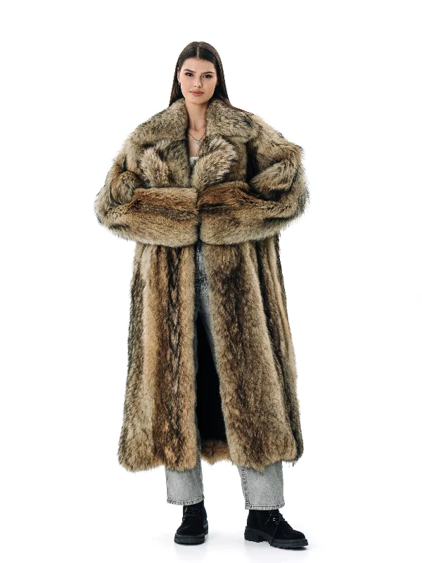 Coyote Full Lengh Fur Coat