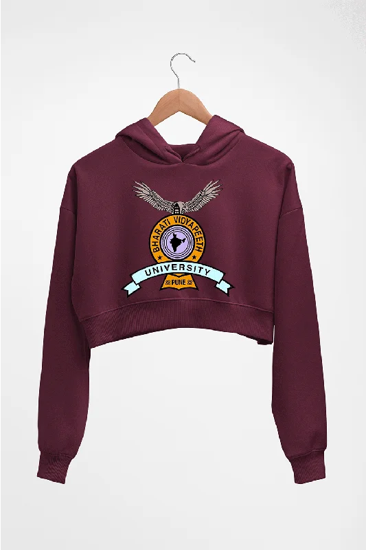 Bharati Vidyapeeth Crop HOODIE FOR WOMEN