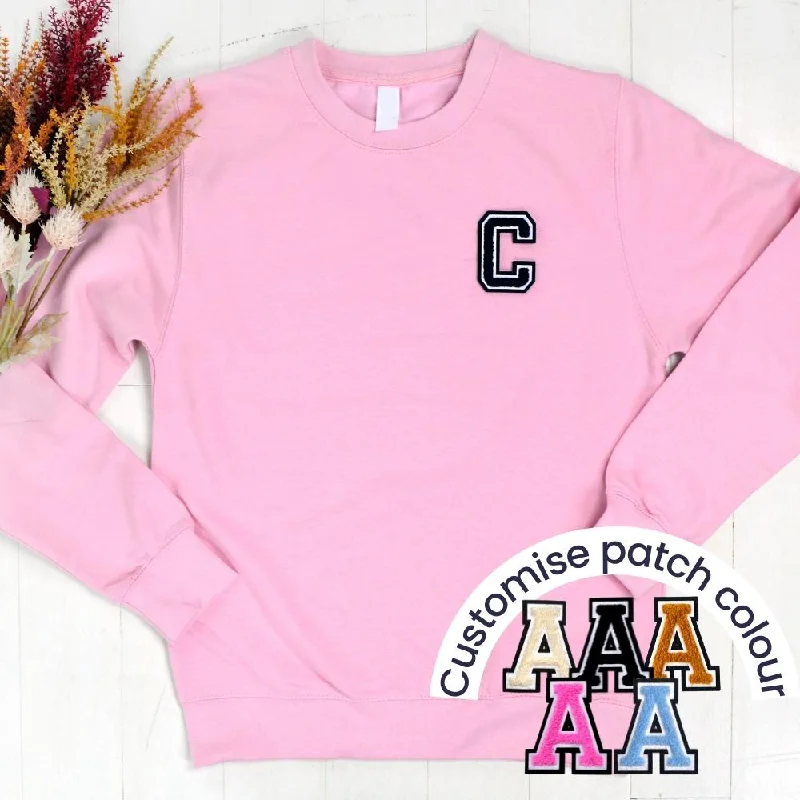 Patch 22 Adults Baby Pink Initial Sweatshirt