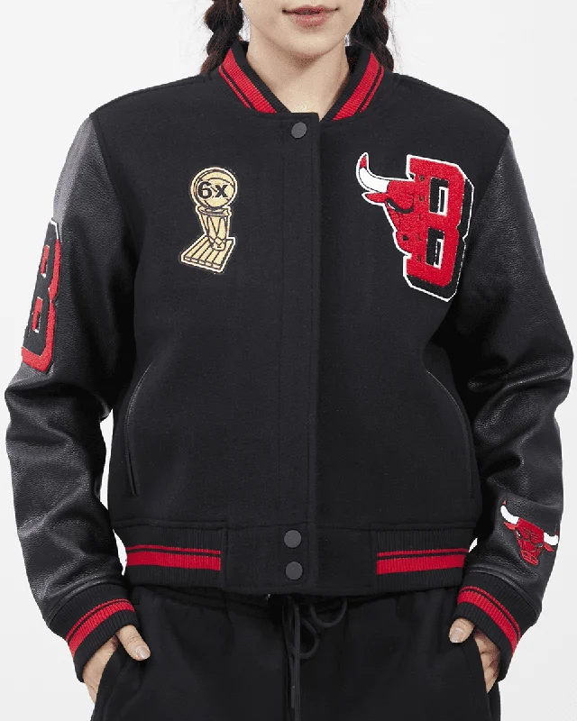 CHAMARRA UNIVERSITARIA NBA CHICAGO BULLS MASH UP PARA MUJER