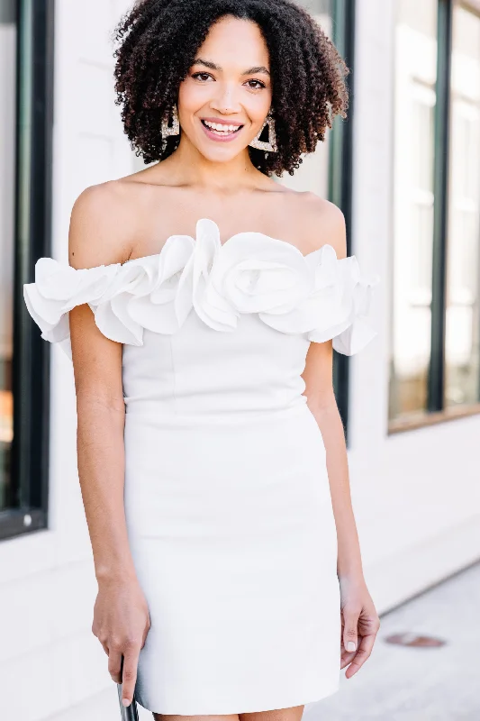 Inspire Your Day White Ruffled Dress