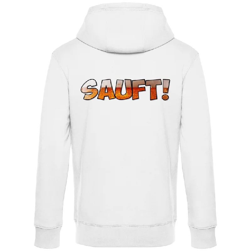 Premium Hoodie "Sauft!" (Backprint)