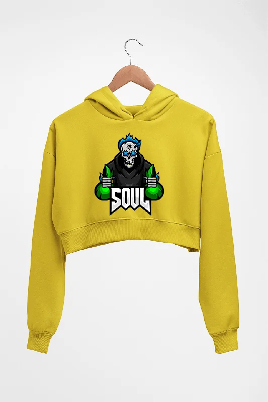 Battlegrounds Mobile India (BGMI) Soul Esport Crop HOODIE FOR WOMEN