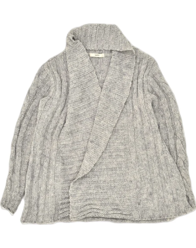 OASIS Womens Cardigan Sweater UK 10 Small Grey Acrylic