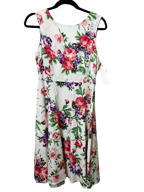 Dress Casual Midi By Cmc In Floral Print, Size: L