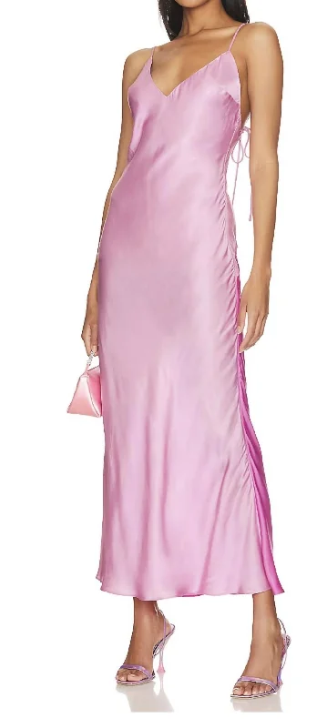 Lesia Midi Dress In Orchd Pink