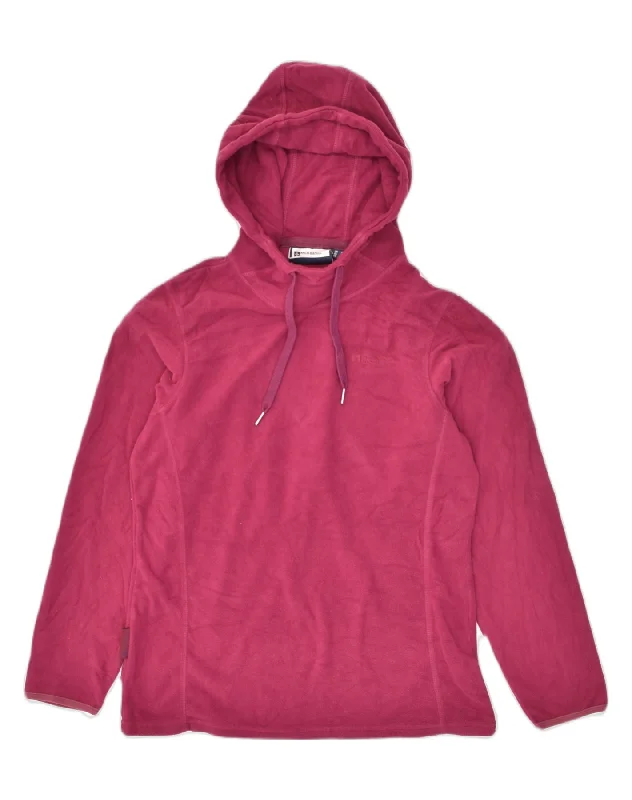 MOUNTAIN WAREHOUSE Womens Hooded Fleece Jumper UK 14 Large Burgundy