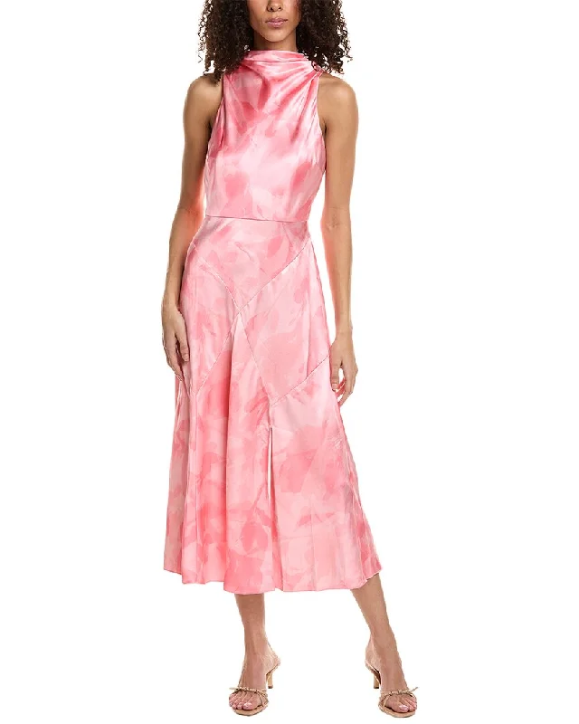 Ted Baker Satin Cowl Neck Midi Dress