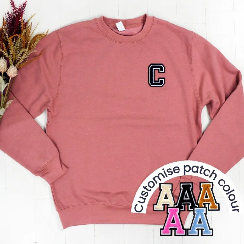 Patch 22 Adults Dusty Pink Initial Sweatshirt