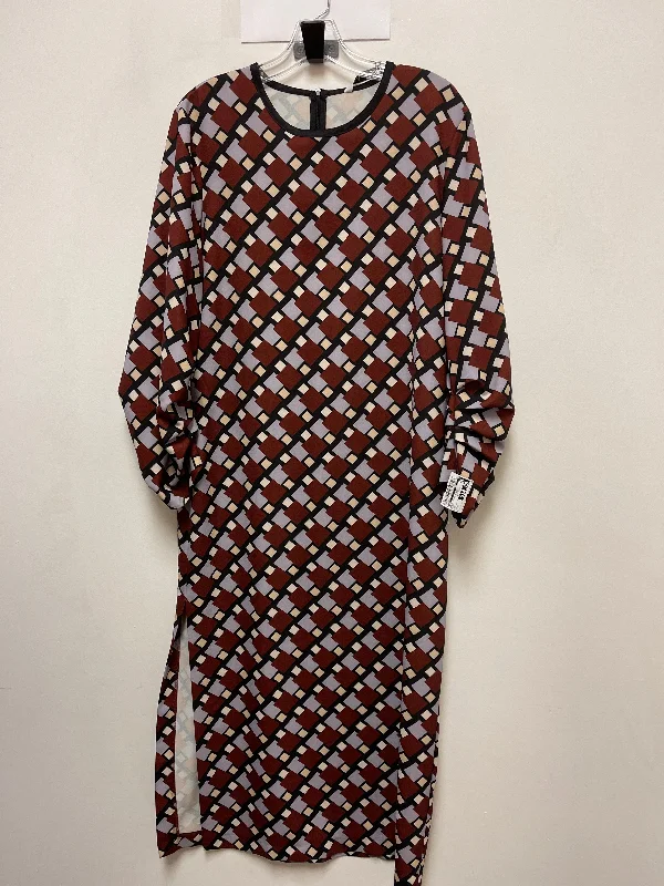 Dress Casual Maxi By Zara In Brown, Size: Xl