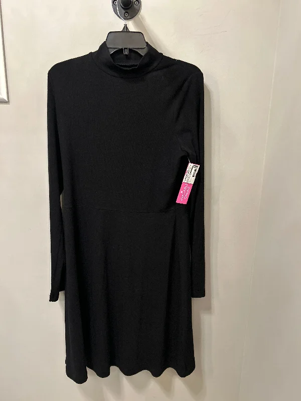 Dress Casual Midi By Banana Republic In Black, Size: L