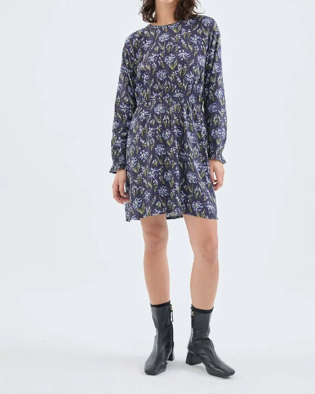 Nova Floral Mini Dress In Blue