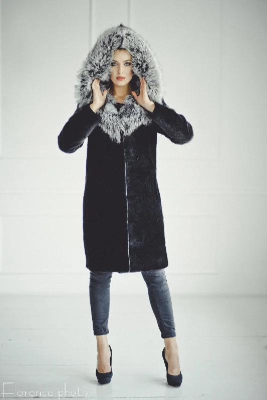 Beaver Fur Jacket (Black)