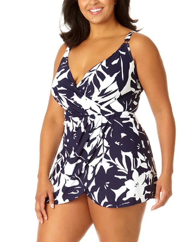 Anne Cole Surplice Maillot Swim Dress