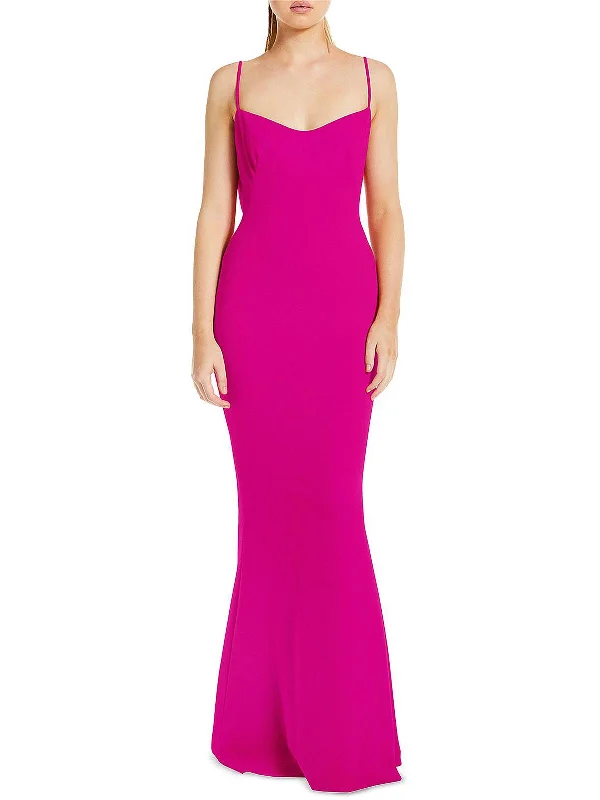 Damn Gina Womens Knit Scoop Neck Evening Dress