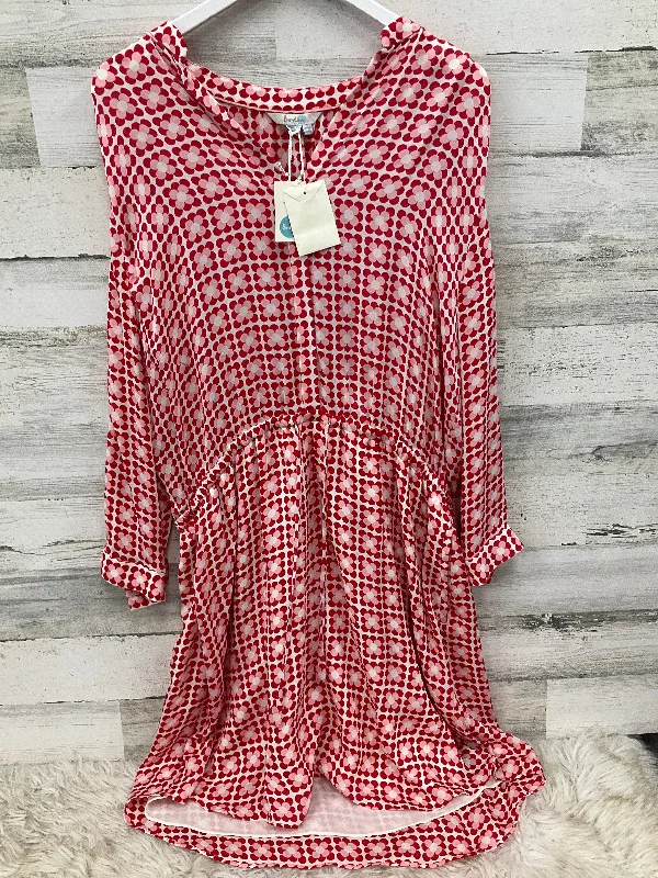 Dress Casual Midi By Boden In Red & White, Size: L