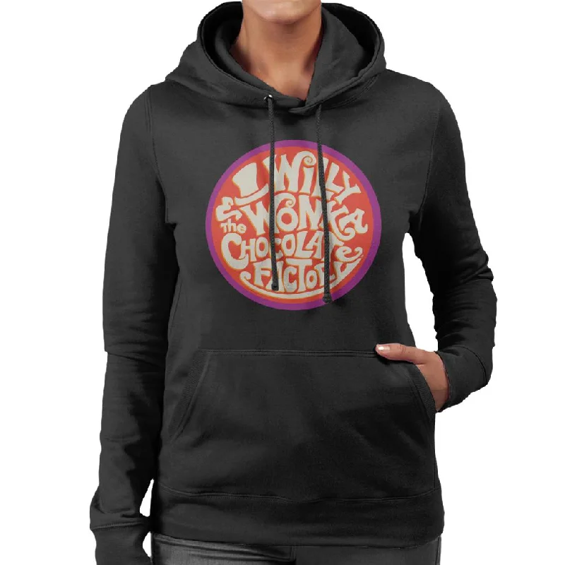 Willy Wonka and The Chocolate Factory Classic Logo Women's Hooded Sweatshirt