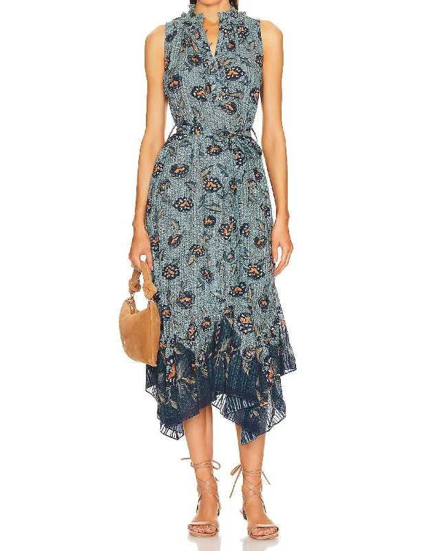 Beverly Dress In Cornflower Print