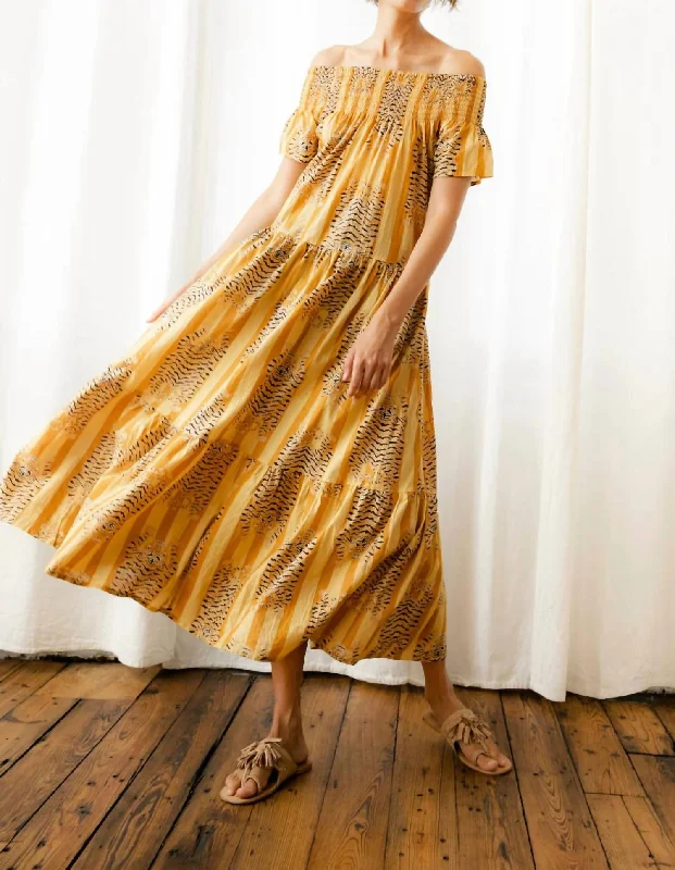 Momposina Dress In Tibet Yellow