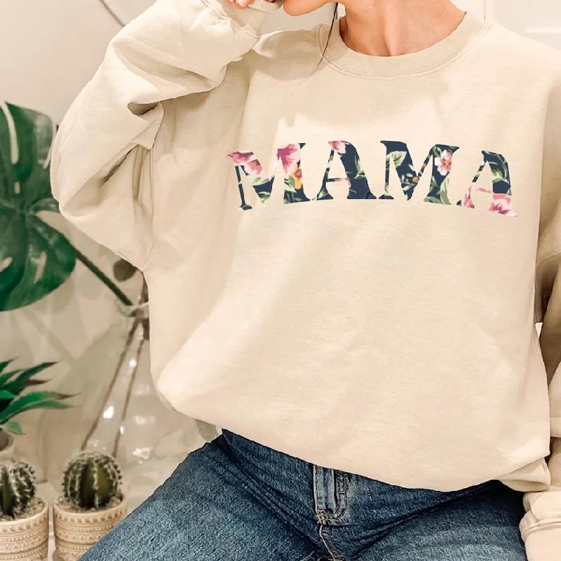 Mama Winter Floral Print Sweatshirt