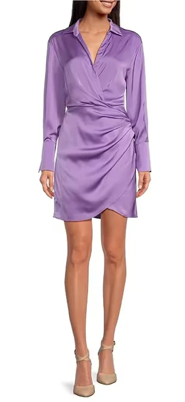 Tristan Wrap Dress In Lavender