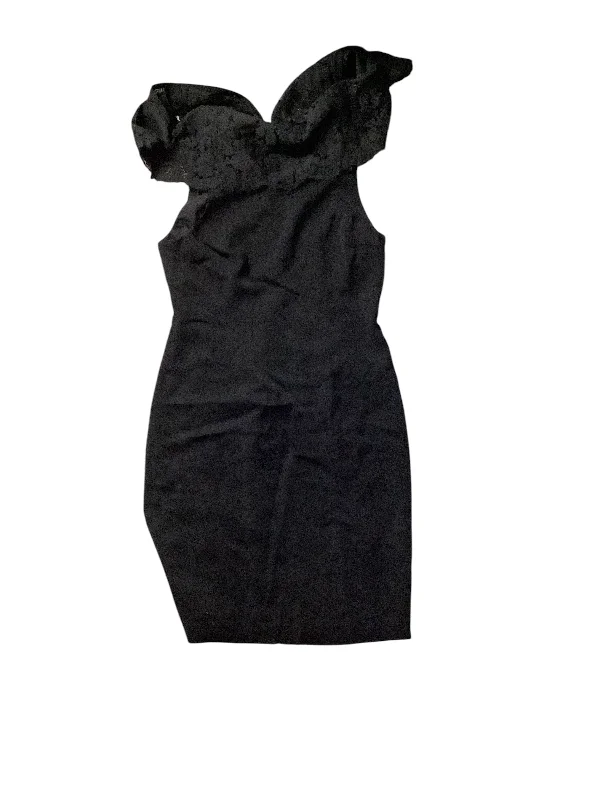 Dress Casual Midi By Rebecca Taylor In Black, Size: 12