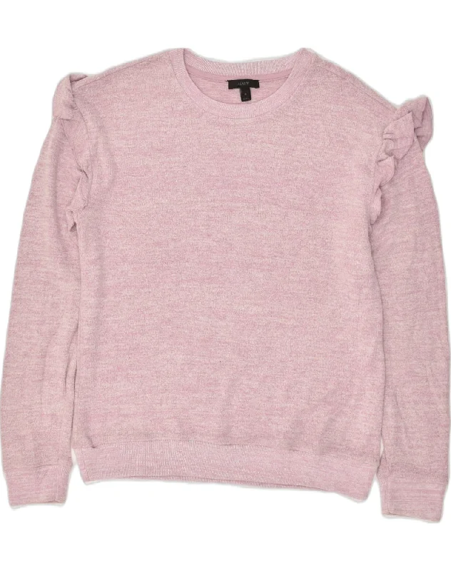 J. CREW Womens Sweatshirt Jumper UK 14 Medium Pink Viscose