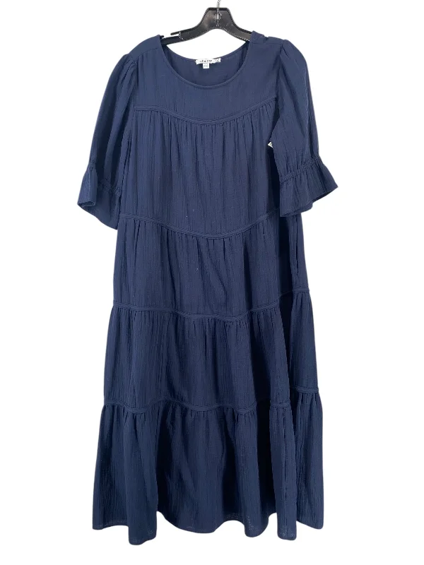 Dress Casual Maxi By Chicos In Navy, Size: S