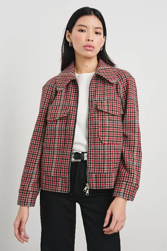 CHEYENNE JACKET - CRIMSON MINI CHECK