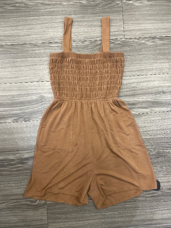 Romper By Zenana Outfitters In Brown, Size: M