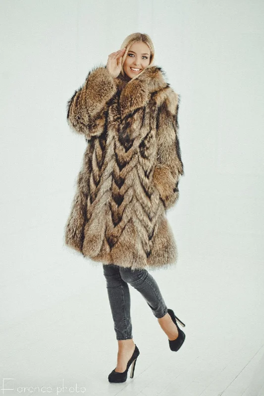 Racoon Fur Coat for Women