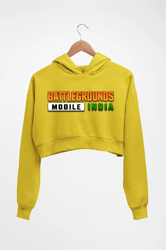 Battlegrounds Mobile India (BGMI) Crop HOODIE FOR WOMEN