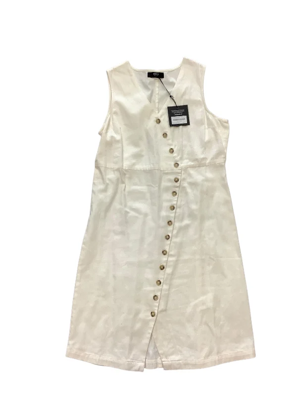 Dress Casual Midi By Cmb In Cream, Size: M