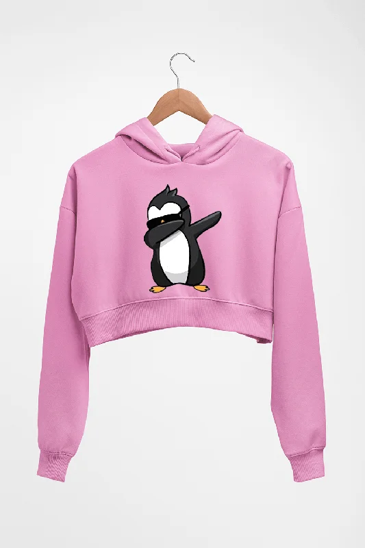 Dab Penguin Crop HOODIE FOR WOMEN