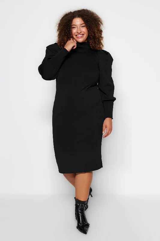 Trendyol Women's Midi Day / Night Fitted Plus Size Dress