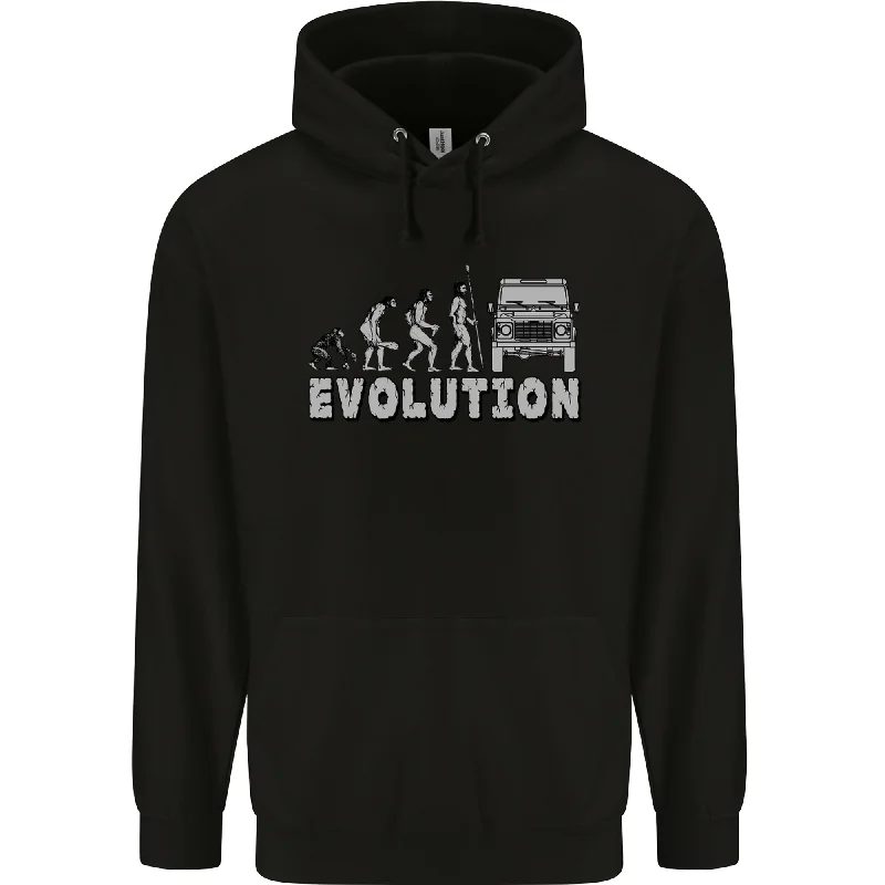 4X4 Evolution Off Road Roading Funny Mens 80% Cotton Hoodie