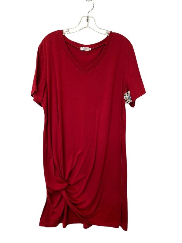 Dress Casual Midi By Clothes Mentor In Red, Size: 2x