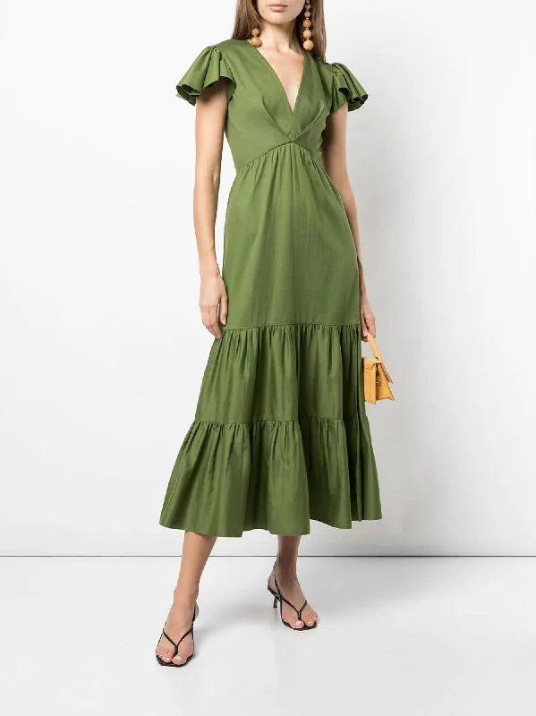 Paloma Maxi Dress In Fern Green