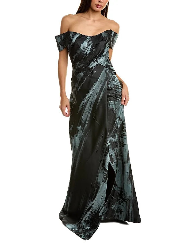 Rene Ruiz Off-The-Shoulder Gown