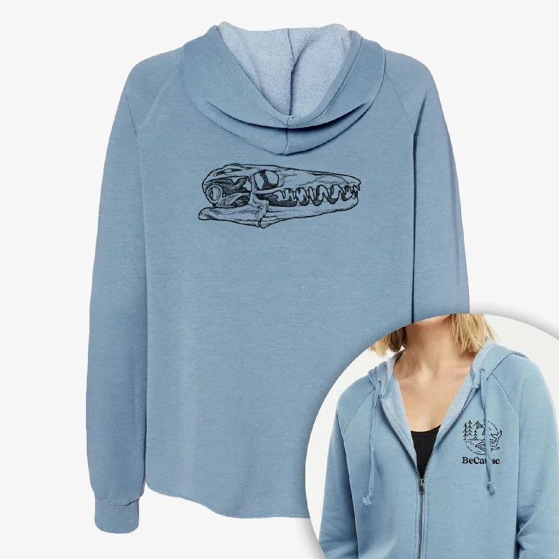 Mosasaur Skull - Women's Cali Wave Zip-Up Sweatshirt